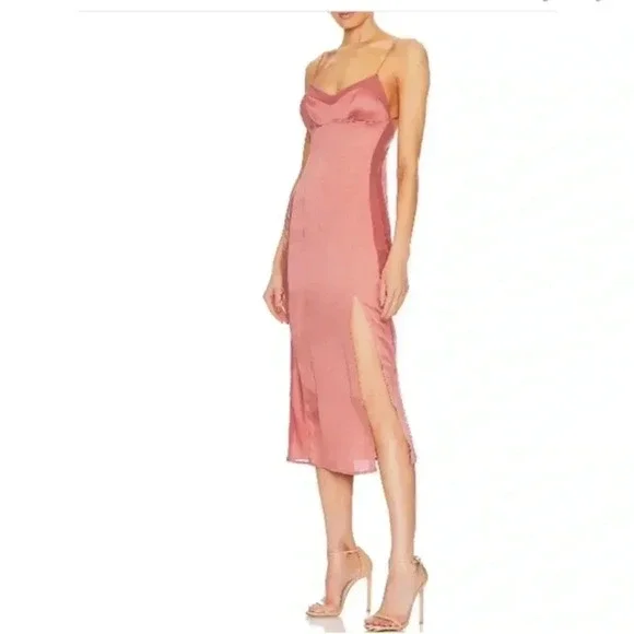 Free People City Cool Midi Slip Dress Venetian Red Size L NWT $98 GORGEOUS - Picture 3 of 16